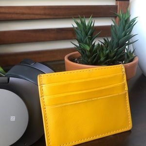 Mustard Yellow Mini Wallet Card Holder